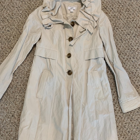 A-line trench coat.  Ann Taylor Loft. Size XS - Picture 1 of 3
